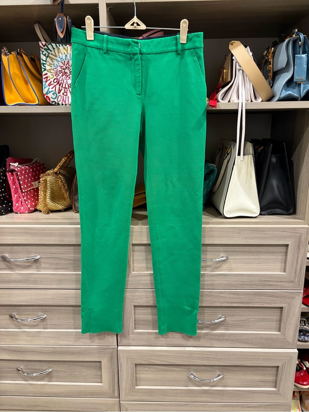 Emilio Pucci Bright Green Cropped Slim Jeans